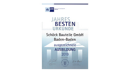 Ausgezeichnete Ausbildung 2019